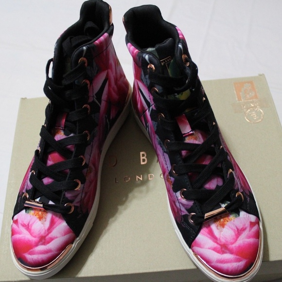Ted Baker Shoes - TED BAKER VLEIL CTTRUS BLOOM FLORAL HI TOP SNEAKER